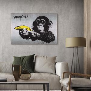 Obraz Zastav nebo opice vystřelí! (Banksy)