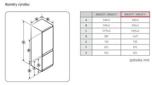Samsung BRB30705EWW/EF Vestavná kombinovaná lednice