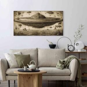 Obraz UFO loď - skica inspirovaná stylem Leonarda da Vinciho