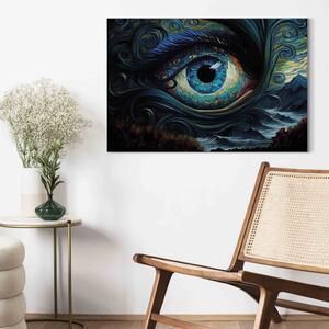 Obraz Modré oko - kompozice inspirovaná dílem van Gogha