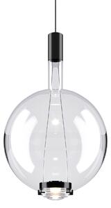 Lodes 14818 0030 Sky-Fall Round Large, závěsné svítidlo čiré sklo/černá, 12W LED 3000K, prům. 34cm