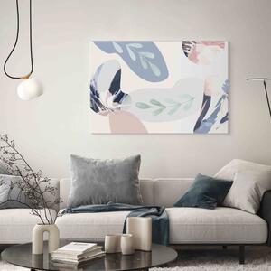 Obraz Pastelová kompozice - abstraktní tvary v jemných barvách