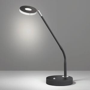LED stolní lampa Dent, stmívací, CCT, 6W, černá