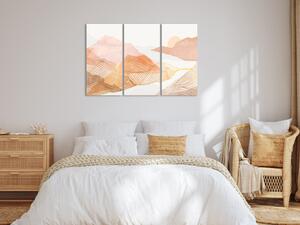 Obraz Abstraktní hory - jemná krajina v medových barvách
