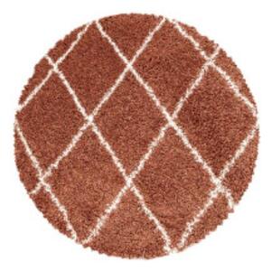 Ayyildiz, Chlupatý kusový koberec Alvor Shaggy 3401 terra | Oranžová Typ: kulatý 200x200 cm