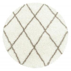Ayyildiz, Chlupatý kusový koberec Alvor Shaggy 3401 cream | Bílá Typ: kulatý 80x80 cm