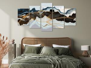 Obraz Třpytivé vlny - abstraktní kompozice v třpytivých barvách