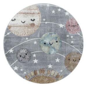 Dětský kusový koberec Funny 2105 grey kruh-120x120 (průměr) kruh