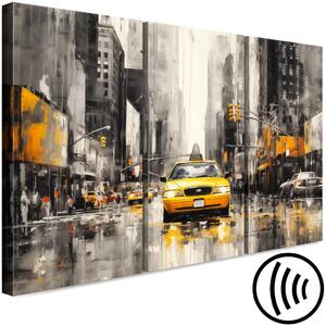 Obraz New York - Street Traffic and Iconic Yellow Taxis