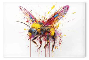 Obraz Collectable Bee - Colorful and Painterly Insect on a White Background
