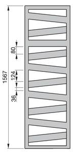 Zehnder Kazeane RK-160-050-0557 Radiátor kombinovaný, 50x156,7cm, černá mat