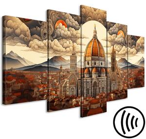 Obraz Florence Cathedral - An Atmospheric Panorama of the Italian City