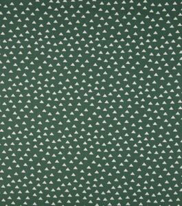Popelín - Trojúhelník mini na zelené (Bavlna popelín 130 g / m², trojúhelník 2 mm)