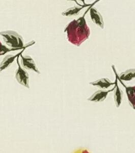 Bavlna tisk - Růže poupata bordó (Metráž 100% bavlna šíře 140 cm)