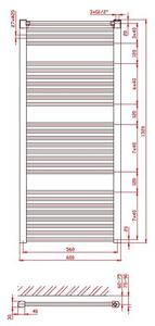 Thermal Trend KD 600/1320 Radiátor kombinovaný, 60x132 cm, bílá