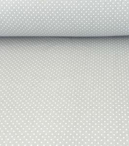 Metráž bavlněná látka puntík mini na šedé | RTex
