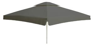 Perfecta Parasols Velký slunečník BIGGIE SQUARE 5 m bílá kostra, potah s volánem Antracit