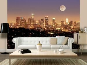 Fototapeta Město andělů - panorama architektury Los Angeles v záři měsíce