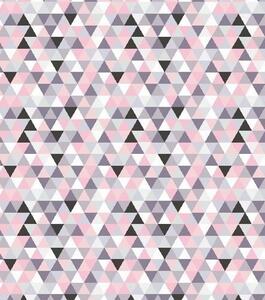Metráž látka bavlna triangl růžový | RTex