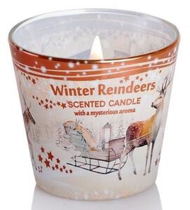 Vonná svíčka ve skle vánoční WINTER REINDEERS 115 g (Bartek Candles)