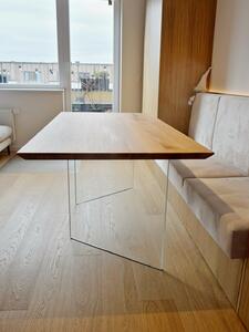 Majstrštych Jídelní stůl Albatros - designový industriální nábytek velikost stolu (D x Š): 180 x 90 (cm), Typ a sukovitost dřeva: Dub s méně suky (0 Kč)