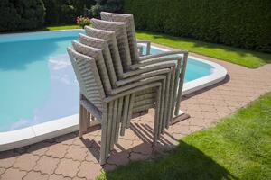Umělý ratan Zahradní židle Horizon černá/krém