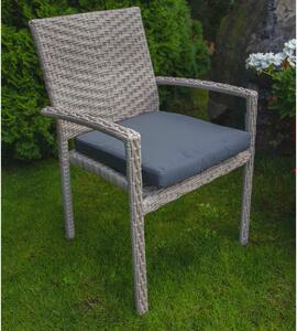 Umělý ratan Zahradní židle Horizon černá/krém