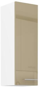STL 30 cm skříňka horní jednodveřová LARA (výška 90 cm) Barevné provedení: Bílá / Šedý lesk