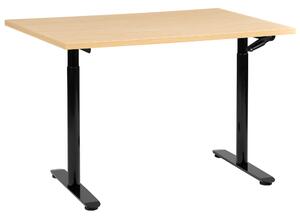 Manuálně výškově nastavitelný pracovní stůl DESTINAS Černá/Světle hnědá 120 cm 72 cm