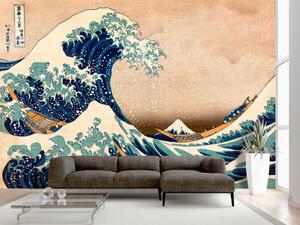 Fototapeta Hokusai: Velká vlna u Kanagawy (reprodukce)