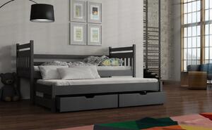 Dětská postel s přistýlkou DEBRA - 80x180, grafit