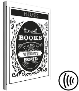 Obraz Bez knih je tělo bez duše (1-panel) vertikální