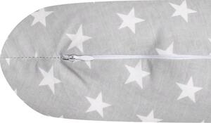 Povlak na kojící polštář New Baby Hvězdičky šedý
