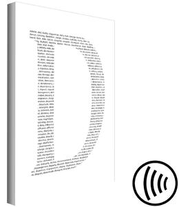 Obraz Písmeno D abecedy (1-dílný) - Černé nápisy v angličtině