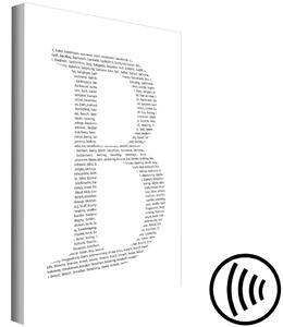 Obraz Písmeno B abecedy (1-dílný) - Černobílé nápisy v angličtině