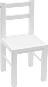 Dětský dřevěný stůl s židličkami New Baby PRIMA bílý
