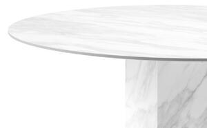 Bílý mramorový kulatý konferenční stolek Micadoni Sahara 100 cm
