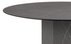 Černý mramorový kulatý konferenční stolek Micadoni Sahara 100 cm