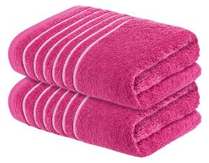 LIVARNO HOME Froté ručník, 50 x 90 cm, 2 kusy (růžová) (100349311003)