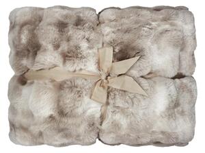 Skinnwille Home Collection Pléd Misty Sand, přehoz, umělá kožešina, 140x220 cm