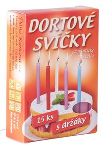 Emocio Dortové 15ks 8x95 se svícny růžové svíčky
