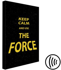 Obraz Keep Calm and Ouse the Force (1 kus) vertikální