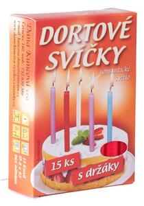 Emocio Dortové 15ks 8x95 se svícny červené svíčky