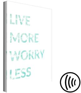 Obraz Live More Worry Less (1 ks) vertikální