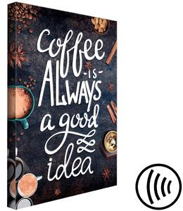 Obraz Káva je vždy dobrý nápad (1-dílný) vertikální - anglický text