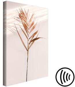Obraz Exotický stín (1-dílný) svislý - palmové listy v sepia motivu