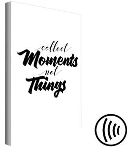 Obraz Sbírej okamžiky, ne věci (1-dílný) svislý - anglické nápisy
