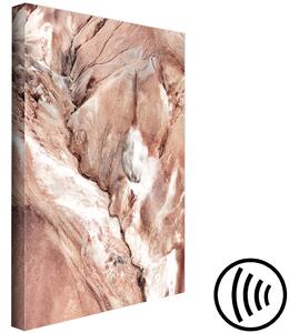 Obraz Meandry (1-dílný) svislý - abstraktní krajina řeky mezi skalami
