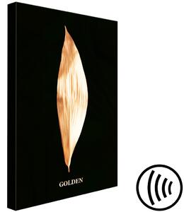 Obraz Skromná elegance (1-dílný) svislý - abstraktní zlatý list