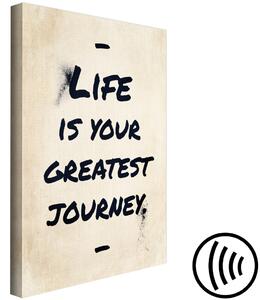 Obraz Life is Your Greatest Journey (1-dílný) svislý - anglický text